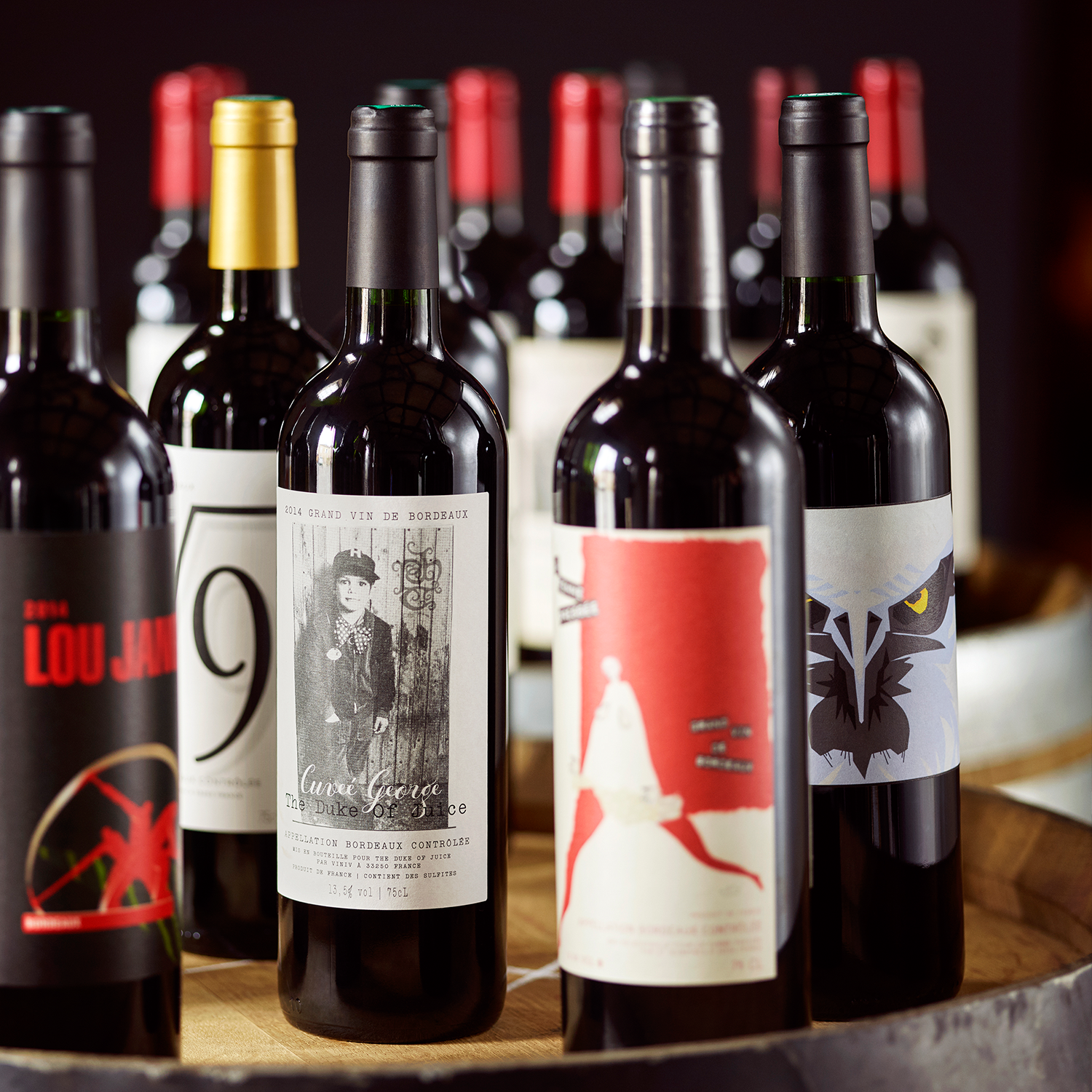 Bouteilles de vin Bordeaux